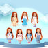 BARWA 6pcs Kelly Doll Clothes Fashion Dresses Outfit for Kelly Doll