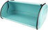 Home Basics Stainless Steel Bread Box with Roll Up Top Lid for Kitchen Counter Food Storage, Bread Bin Box Keeper Holder Also use Baked Goods, Loaf, Cookies & Buns (Turquoise)