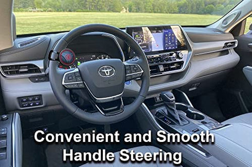 Fouring BL Adjustable Steering Wheel Knob Spinner - Universal Non-Slip Fit, ABS & Silicone Matte Finish Suicide Knob with Metal Ball Bearing & Easy Installation-Suitable for Cars, Trucks etc