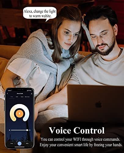 CMARS LED Smart Light Bulbs E12 Base, WiFi Smart Candelabra Bulb Compatible with Alexa Google Home IFTTT, Dimmable and RGB Color Changing Light Bulb, 320 lm 35w Equivalent (2.4 Ghz only) 2 Pack