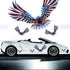 Practisol Bald Eagle Car Decals American Flag Car Decal Stickers Patriotic American Eagle Car Decal Graphics Vinyl Stickers Decals for Car Hood Window Body Side Decal and Graphics (3 Sizes 4 Pack)
