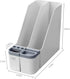 MOPALL Large Capacity Magazine File Holder, Folder Holder, ABS Magazine Organizer-Storage Container for Office Desktop with 2 Stationery Storage And Vertical Removable Compartments