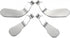 eXtremeRate 4 pcs Metal Stainless Steel Paddles Hair Trigger Locks Replacement Parts Video Games Accessories Kits for Xbox One Elite, Elite Series 2, Elite 2 Core Controller