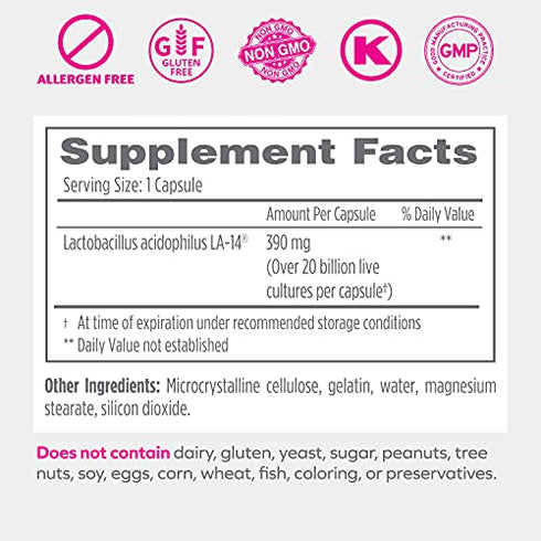 Florajen Acidophilus 20 Billion CFUs Refrigerated Probiotics for Women and Men, Nutritional Supplement, Relieves Occasional Gas, Bloating & Constipation, White, 30 Count, Pack of 3