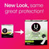 U by Kotex Security Lightdays Panty Liners, Light Absorbency, Long, Unscented, 126 Count