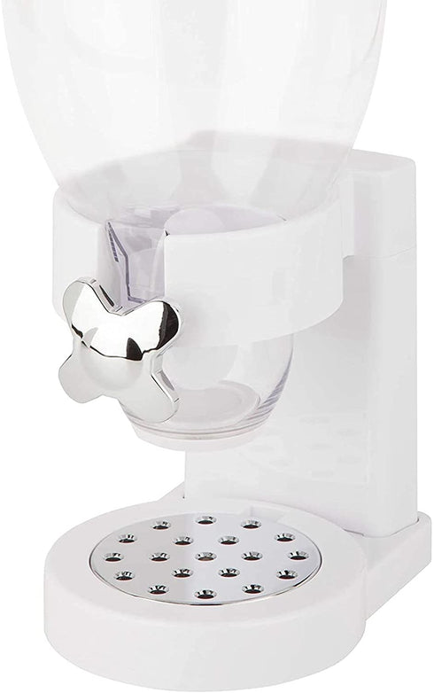 Zevro /GAT101C Indispensable Dry Food Dispenser, Single Control, White/Chrome