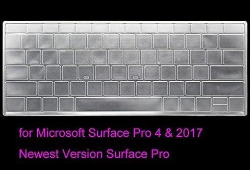 UHamn Clear Keyboard Cover Compatible for Microsoft Surface Pro 4 and 2017 Microsoft Surface Pro 5 and Microsoft Surface Pro 6 and Surface Pro 7, Surface Pro X 2019, Surface Pro 8 2021