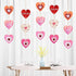 Wooden Hearts for Crafts - 30 Pcs 3" Natural Heart Wood Slices Unfinished Predrilled DIY Heart Wooden Ornaments Heart Shape Wood Cutouts with Glitter Heart Foam Stickers for Valentine's Day