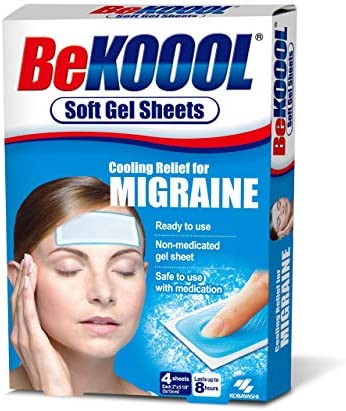 BeKOOOL Migraine Gel Sheets - 4 Count