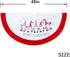 GMOEGEFT Christmas Tree Skirt 48 Inches Gnomes Tomte Applique White Velvet with Red Home Indoor Decorations for Xmas Holiday (48 inch)