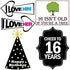16th Sweet 16 Birthday Photo Booth Party Props - 40 Pieces - Funny 16th Birthday Party Supplies, Decorations and Favors