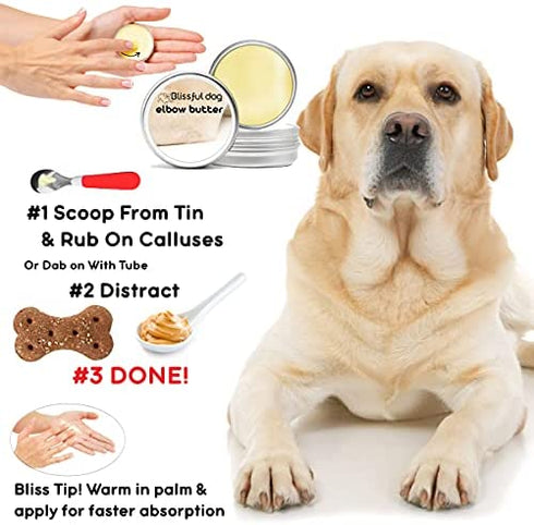 The Blissful Dog Elbow Butter Moisturizes Your Dog's Elbow Calluses - Dog Balm, 2-Ounce