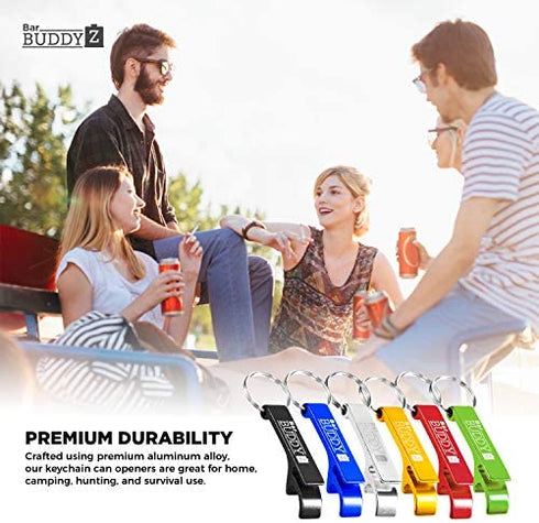 Keychain Bottle Opener - bartender bottle opener - Best Aluminum Bottle/Can Opener - Compact, Versatile & Durable - Vibrant Colors - Premium Keyring Bottle Opener - Ergonomic Design Royal Blue
