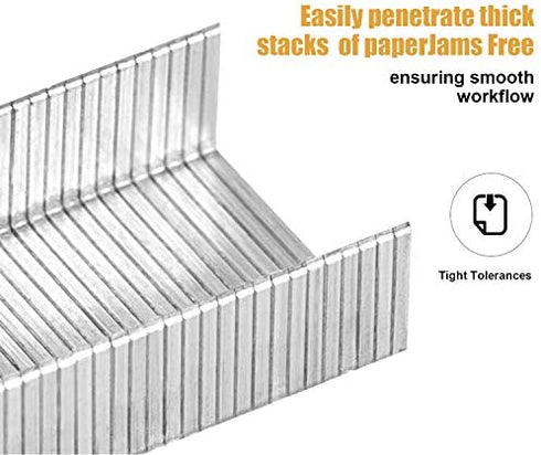Deli 5,000 Staples, Fits Deli 40 and 60 Sheet Capacity Staplers, 5/16" Leg Length Staples of 50 Sheet Capacity, 24/8, Jam Free Sharp Chisel Point Design, 10 Boxes of 500 Staples
