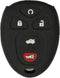 RUNZUIE Silicone Keyless Entry Remote Key Fob Cover Case Protector Fit for Chevy Suburban Tahoe Traverse GMC Acadia Yukon/Cadillac Escalade SRX Buick Enclave Saturn Outlook (Black 5 Buttons)