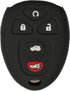RUNZUIE Silicone Keyless Entry Remote Key Fob Cover Case Protector Fit for Chevy Suburban Tahoe Traverse GMC Acadia Yukon/Cadillac Escalade SRX Buick Enclave Saturn Outlook (Black 5 Buttons)