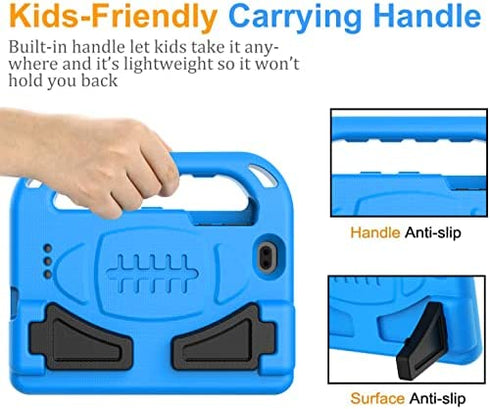 BMOUO Kids Case for Onn 7 inch Tablet, with Built-in Screen Protector, Shockproof Light Weight Handle Stand Case for Surf Onn 7" Android Tablet 2020/2019 (Model: 100005206/100015685),Blue