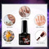 Morovan Cat-Eye Gel Nail Polish Kit - 6 Glitter 9D Magnetic Colors Changing Gel Nail Polish Set Holographic Cat-Eyes Temperature Rainbow Mood Changing Phantom Chameleon Nail Polish Kit