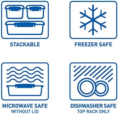 Sistema 1602 Klip It Collection Rectangle Food Storage Container, 33.8 Ounce (Set 2)