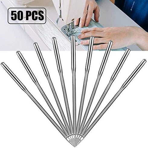 Sewing Machine Needles, 50 Count, Universal Regular Point for Singer, Brother, Janome, Varmax, Sizes HAX1 65/9, 75/11, 90/14, 100/16, 110/18