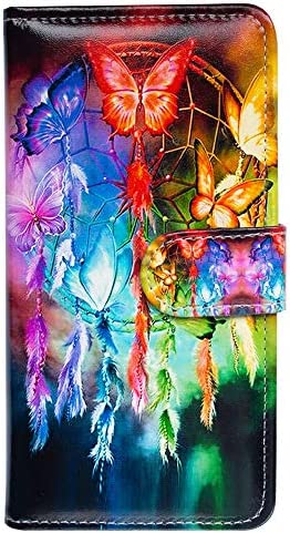 Samsung S20 5G Case,Galaxy S20 5G Case,Bcov Butterfly Dream Catcher Leather Flip Case Wallet Cover with Card Slot Holder Kickstand for Samsung Galaxy S20 5G