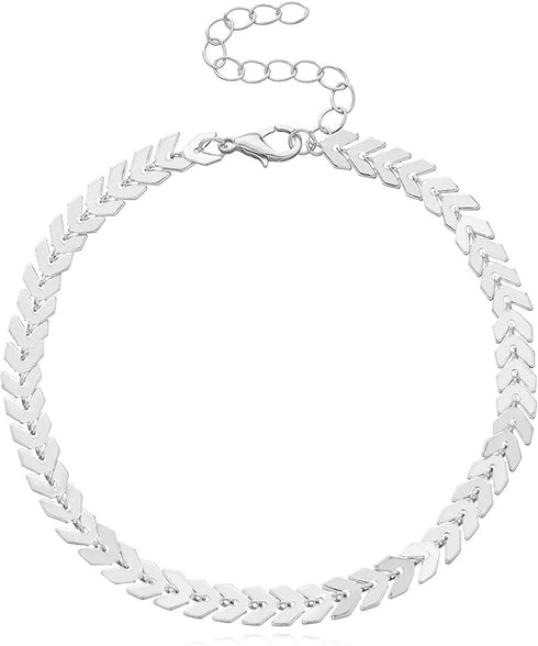 Bonlting Fashion Ankle Bracelet Women Sterling Silver Anklet Foot Jewelry Chain Beach