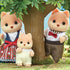 Calico Critters Caramel Dog Family, Dolls, Dollhouse Figures, Collectible Toys ,3 inches