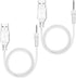 USB Adapter Cord 2.5mm Replacement DC Charging Cable USB Fast Charging Cable - (White 2 Pack)