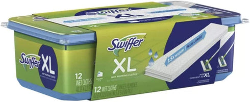Swiffer 74471 Sweeper X Large Wet Mopp Ing Cloths, Open W Indow Fresh, 12 Folded Sheets, Count