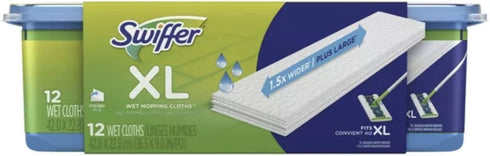 Swiffer 74471 Sweeper X Large Wet Mopp Ing Cloths, Open W Indow Fresh, 12 Folded Sheets, Count