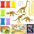 Create Your Own Clay Dino Build 4 Dinosaur Models with Air Dry Modeling Clay Arts & Crafts Kit for Boys & Girls Magic Modeling Clay for Kids Dinosaur Toys STEM Gifts Craft Activity Kit for Ages 6+