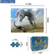 LELEMON Puzzles for Kids Ages 4-8,Dinosaur Puzzle 100 Piece Puzzles for Kids,Educational Kids Puzzles Jigsaw Puzzles in a Metal Box,Children100 Piece Puzzle Games Puzzle Toys for Girls and Boys