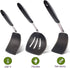 CGSGDK Silicone Flexible Turner Spatula Set, 5-Piece Heat Resistant Flexible Rubber Spatulas,Silicone Cooking Utensil Set,Non Stick Rubber Kitchen Utensils for Cooking Fish, Steak,Eggs, Pancakes