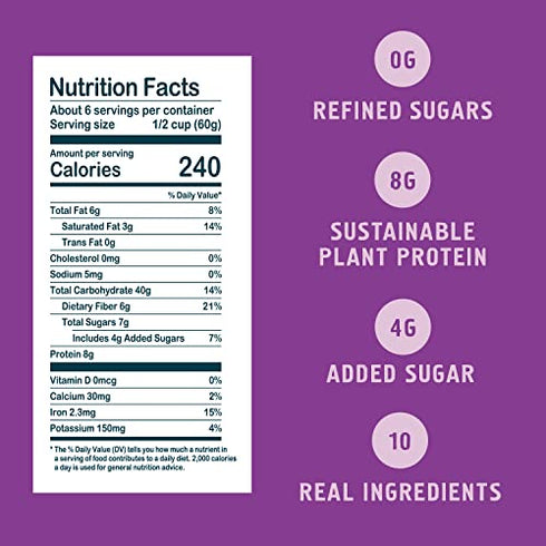 Seven Sundays Wild & Free Blueberry Chia Muesli Cereal {12 oz. pouch, 1 Count} | Gluten Free Certified | Non GMO | No Refined Sugar | Kosher