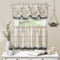Achim Home Furnishings Tier Pair and Valance Set Tattersall Window Curtain, 58" x 24", Grey