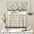 Achim Home Furnishings Tier Pair and Valance Set Tattersall Window Curtain, 58" x 24", Grey