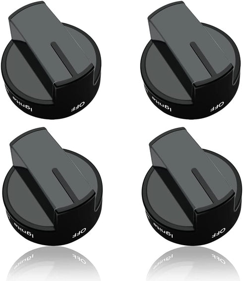Reyhoar (4 Pack) W10339442 Gas Range Knob Black Replacement Part for Whirlpool Range/ Stove/ Oven- Replaces WPW10339442, PS3507188