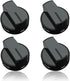Reyhoar (4 Pack) W10339442 Gas Range Knob Black Replacement Part for Whirlpool Range/ Stove/ Oven- Replaces WPW10339442, PS3507188
