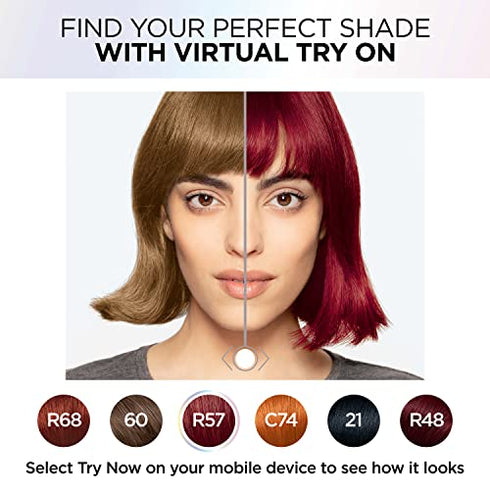 L'Oreal Paris Feria Multi-Faceted Shimmering Permanent Hair Color, P2 Rosy Blush (Smokey Pink)