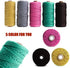 HAPYLY Macrame Cord Natual Macrame Cotton Cord DIY Craft Cord Spool Twine Rustic String Cotton Rope for Wall Hanging,Plant Hangers,Crafts,Knitting,Decorative Projects 3mm x100m (Gray)