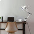 Gupuzm Led Desk Lamp with Clamp - Swing Arm Desk Lamp with 5 LED Cold Light Bulbs 6500K - Folding Table Lamp?Used for Office, Work, Study, Dormitory Reading and Eye Protection Desk Lamp (White)