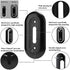 Meffort Inc Wall Mount Bracket Cover UV Weather Resistance Wall Plate compatible for Arlo Video Doorbell Wired Flat or Angled Mounting - Black