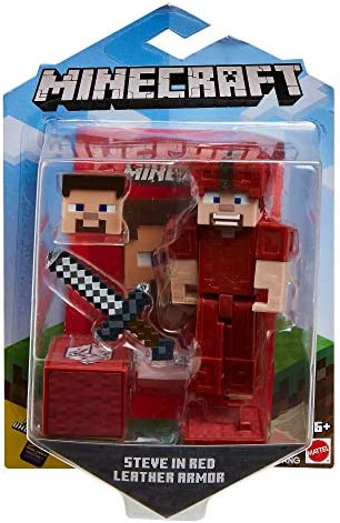 Minecraft Earth 3.25" Steve in Red Leather Figure