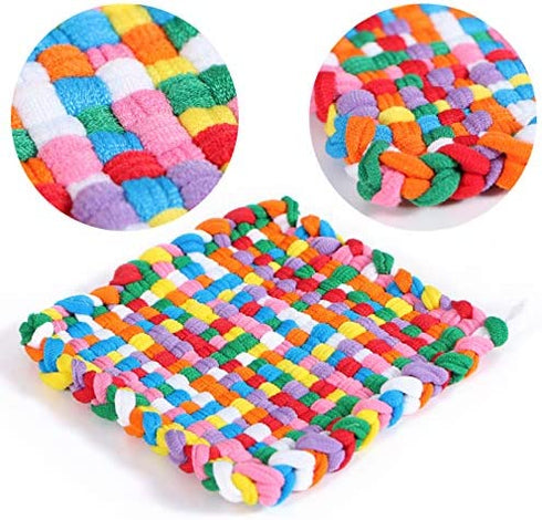 Loom Potholder Loops, BENBO 192 Pieces Multicolor Weaving Craft Loops 7 Inches Potholder Loops with 1 Piece Crochet Hook for DIY Crafts Supplies