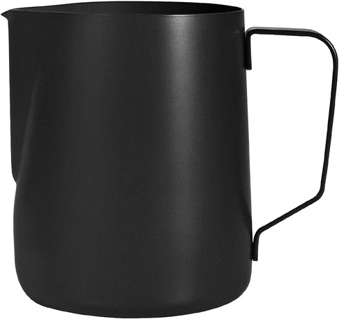Dianoo Milk Frothing Pitcher, Steaming Pitcher, Espresso Milk Frothing Pitcher Stainless Steel, Coffee Jug, Latte Art Cup 600 ml Black