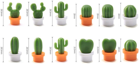 TabEnter Decorative Refrigerator Magnets, Perfect Fridge Magnets for House Office Personal Use (12Pcs Cactus)