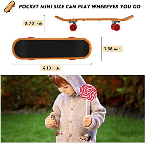TIME4DEALS 4 PCS Finger Toys Professional Finger Boards Mini Skateboard Fingerboards for Creative Fingertips Movement, Skateboard Educational Toys Party Favors Novelty Toys for Kids Boys Girls Gifts