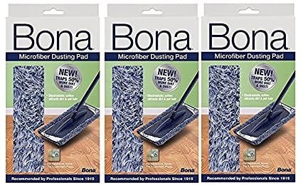 3 Pack Bona Dusting Pad | Designed on Hardwood, Stone, Tile and Laminated Floors | 4" W x 15" L¦