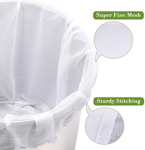 Brew Bags Reusable 3 Pack, Extra Large 26"x22" Fine Mesh Strainer Bag for Home Brewing Hops Grains Wine Beer Making Drawstring Straining Brew in a Bag