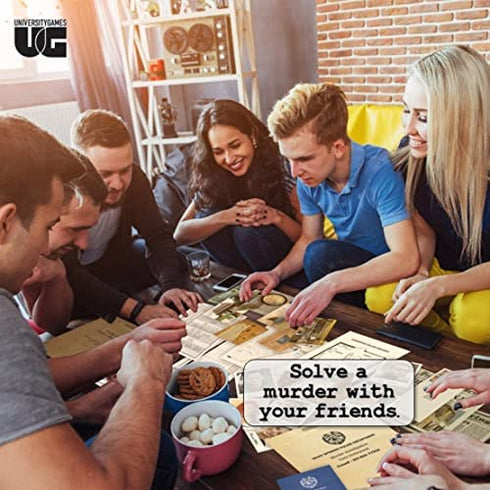 Murder Mystery Party Case Files: Underwood Cellars Unsolved Mystery Detective Game Play Alone, w/ Friends, Family or for Couples Date Night Ages 14+ from University Games , Brown